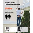 thumbnail image 2 of KFFKFF 12.5ft Telescoping Ladder, Aluminum Lightweight Multi-Purpose Collapsible Extension, One-Touch Retraction Ladder, Heavy Duty 330LBS Max Capacity, 2 of 9