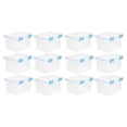 thumbnail image 1 of Sterilite Contenant de Rangement Empilable Transparent de 32 Qt avec Couvercle à Joint, Lot de 12, 1 of 11