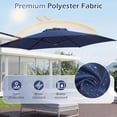 thumbnail image 3 of Costway Parasol Déporté de Patio 10 Pi avec Rotation à 360°, Évent, Base en Croix Incluse Bleu Marine, 3 of 7