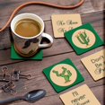 thumbnail image 3 of Inkdotpot Set of 6 Drink Coasters Easy Clean 4-inch SquareCoastersCork Base-Reusable- Quotes, 3 of 8