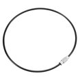 thumbnail image 1 of Unique Bargains 250mm Longueur PVC Enduit en Acier Inoxydable Boucle Porte-Clés Câble Noir 4 Comte, 1 of 6