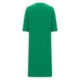thumbnail image 4 of Erwazi Robe pour Femmes à Fermeture Éclair devant, Manches 3/4, Longue Robe de Chambre avec Poches, Tenue de Détente, 4 of 6