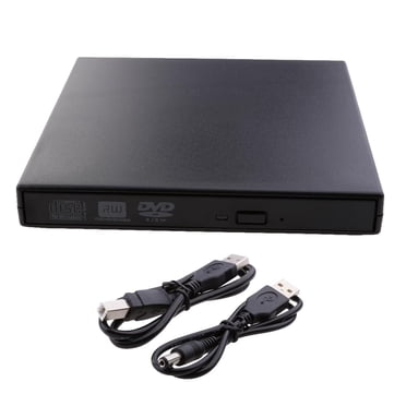 External CD DVD Drive, USB 2.0 Portable DVD / CD Burner and Reader / Plug & Play / Low Noise / Slim for Laptop, Desktop, Mac, Macbook, Windows 10/8/7 / XP