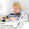thumbnail image 4 of 3-in-1 10cm Solar Ruler Calculator Multifunctional Large Display Screen Mini Solar Card Ruler Calculator, 4 of 5