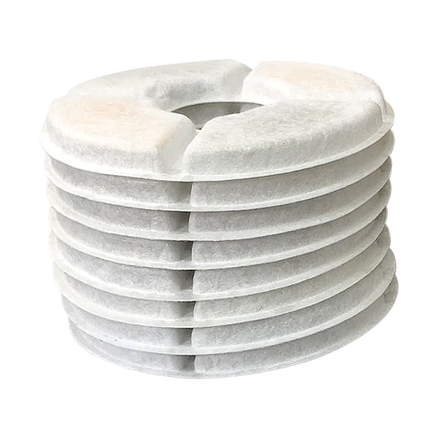 Meterk 8 Pcs Filtre de Fontaine à Eau pour Chat Filtre à Charbon Actif Résine Remplacement Distributeur d'Eau pour Animaux Rond