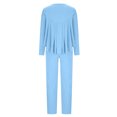 thumbnail image 4 of Ensemble à Capuchon 2 Pcs pour Femmes 2023 Mode Printemps/été Nouvelle Robe Combinaison de Couleur Unie avec Ceinture en Liquidation, 4 of 5
