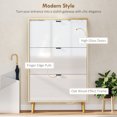 thumbnail image 4 of HOMCOM Armoire à Chaussures Étroite, Armoire de Rangement pour Chaussures à 3 Tiroirs Basculants, Blanc, 4 of 10