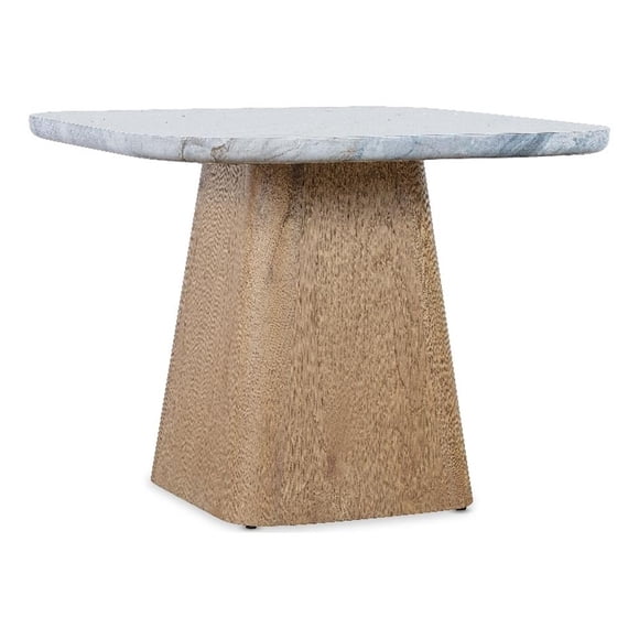 Bowery Hill Low Nesting Table with Quartz Stone Top and Oak Base