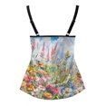 thumbnail image 5 of adviicd Swim Top Womens Tankini Swimsuits - Two Piece Tummy Control Bathing Suits High Neck Swimwear(Light Blue,M), 5 of 5