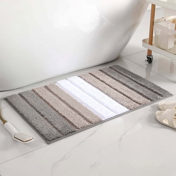 Piano Key Floor Mat | Flocked Bathroom Rug | Absorbent & Non-Slip Carpet for Bathroom, Bedroom, Living Room & Entryway | 40x60cm