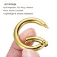thumbnail image 4 of Unique Bargains Gold Zinc Alloy Spring Gate O Ring Snap Clip Buckle 10 Pack, 4 of 5