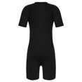 thumbnail image 3 of Aislor Kids Big Girls Zippered Swimsuit Swimwear Bathing Suit Rash Guard Shorty Sun Protection Wetsuit Black Yellow 8, 3 of 7