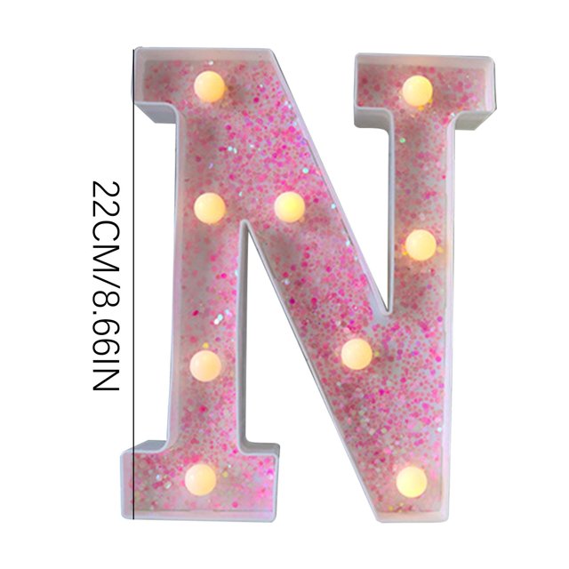 JilgTeok 1 Packs Colorful Light Up Letters LED Letter Lights for Proposal Statement Birthday Party Wedding Home Bar Decoration Scene Decorative Light Clearance