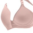 thumbnail image 4 of ManxiVoo Side Folded Full Coverage Wireless Bra for Women Soft Lightweight Support Minimizer with Wide Band L Size Light Pink, 4 of 7