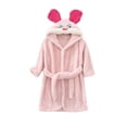 thumbnail image 1 of ZACPNCV Boys Fleece Robe Girls Hooded Bathrobe Toddlers Soft Fuzzy Robe for Kids Pink 12-13 Years, 1 of 5