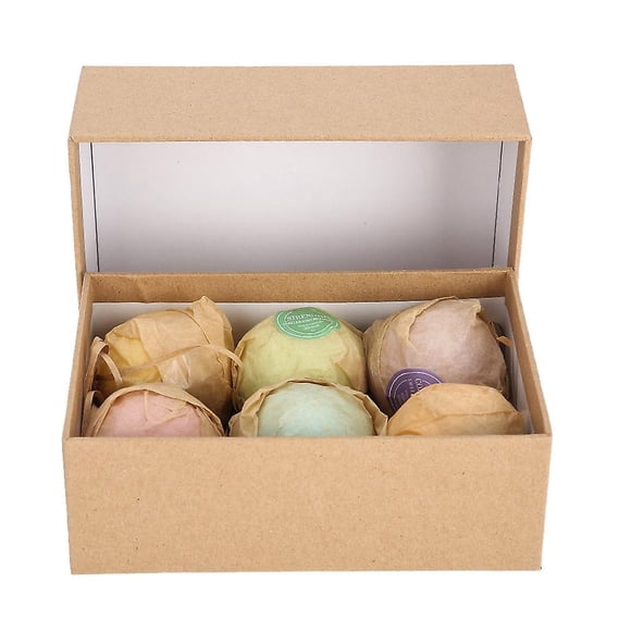 MELAO 6pcs Herbal Bath Bombs Bath Spa Surprise Fragrance Organic Bubble Bath Salt Ball