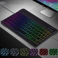 thumbnail image 1 of Clavier Sans Fil Compatible avec Bluetooth, Portable, Silencieux, Clavier Lumineux, Accessoires Pratiques (Blanc), 1 of 2