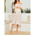 thumbnail image 4 of FAROOT Robe pour Femme Enceinte à Imprimé Floral, Encolure Carrée, Manches Courtes, Robe en Chiffon, Robe Midi, 4 of 7