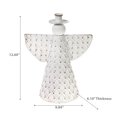 thumbnail image 2 of White And Gold Angel Metal Candle Holder Large, 2 of 3