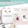 thumbnail image 4 of Mini Printer Portable, Inkless Sticker Printer with 8 Rolls Paper, Bluetooth Wireless Mini thermal Printer Compatible with iOS + Android for Journal, Memo, Photo, Print Pod Gifts for Girls Kids, 4 of 7