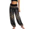 thumbnail image 1 of Pantalons pour Femmes 2024 Pantalons Amples pour Hommes et Femmes Combinaison Rétro Imprimée Pantalons de Yoga Pantalons pour Femmes Taille Haute en Liquidation, 1 of 4