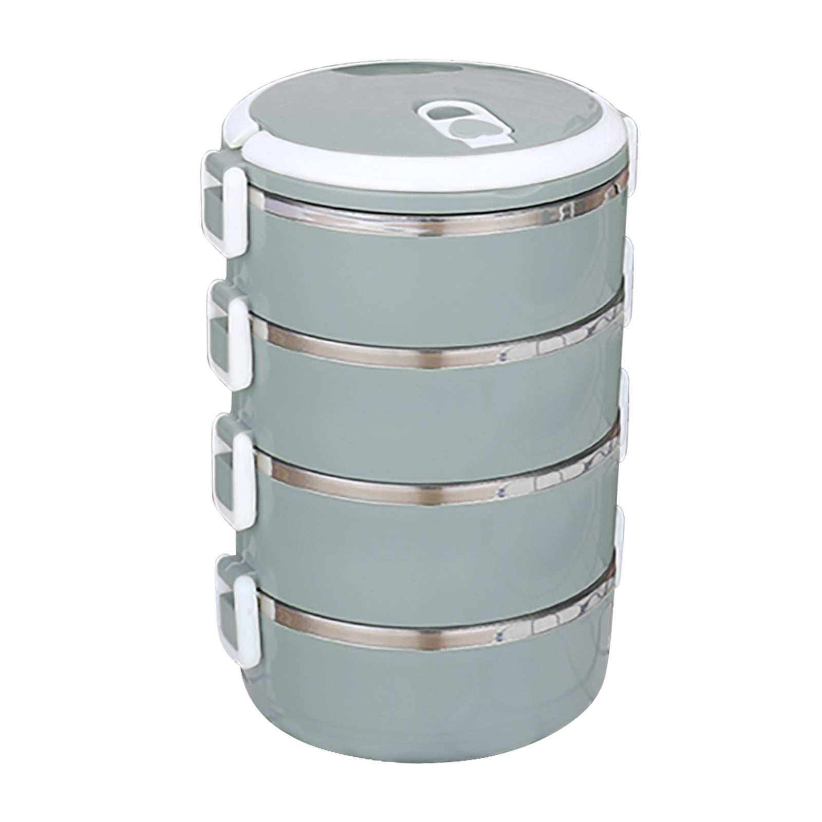 Birdeem 2800Ml 4 Layer Round Food Lunch Box Stainless Steel Lunch Box Lunch Box Food Storage Box Childrens Lunch Box Hot Food