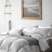 Highland Feather 600 Fill Power White Goose Down Duvet 289TC Pure Cotton Casing with Corner Ties SANTA BARBARA Awarded Duvet, Summer, Double, 21 OZ