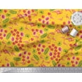 thumbnail image 2 of Soimoi Polyester Crepe Fabric Leaves,Floral & Flamingo Bird Decor Fabric Printed Yard 52 Inch Wide, 2 of 3