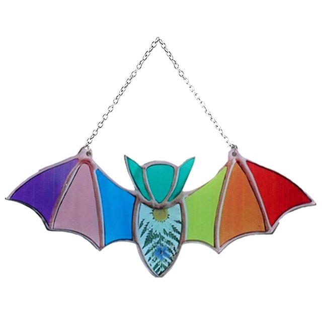 Transemion Practical Stained Glass Suncatcher - Widely Used Halloween Stained Decor Hanging C 1Set