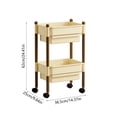 thumbnail image 3 of Salon à Domicile avec Chariot à Roulettes Étagère de Rangement Cuisine Collation Tri des Articles Multicouche avec Tiroirs Armoire de Rangement Grande Capacité, 3 of 6
