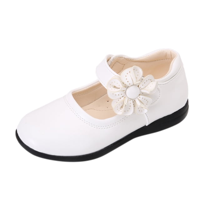 Kcodviy Chaussures Simples de Princesse de Danse pour Filles Taille 9 Tout-Petits Enfants Enfant Bébé Souple Chaussures Habillées pour Enfants Chaussures de Fille Fleur en Cuir Chaussure de Course pour Tout-Petit Chaussures pour Bébé