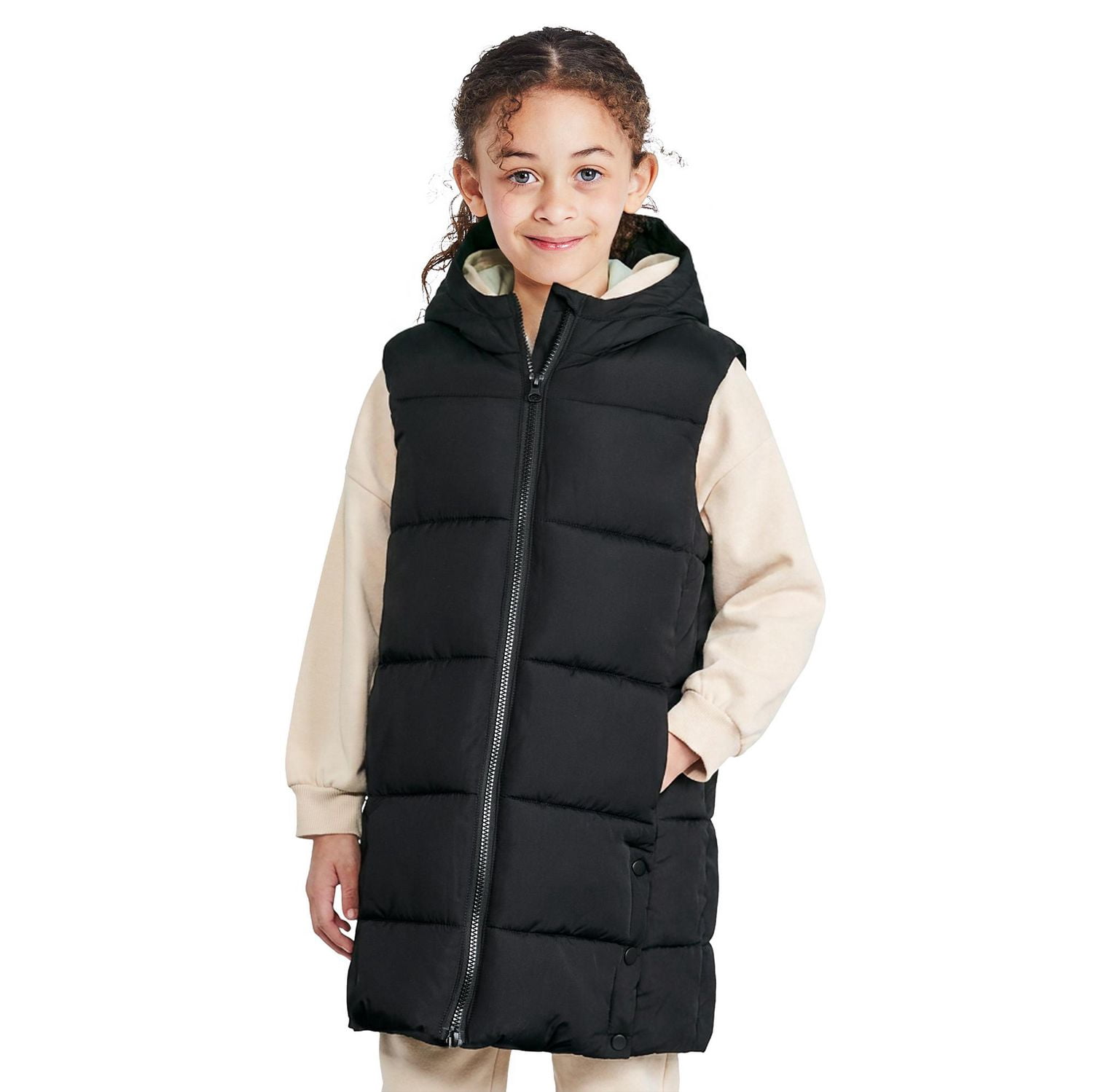 Manteau long piqué sans manches George pour filles
