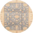 thumbnail image 1 of Ahgly Company Indoor Round Abstract Light French Beige Brown Oriental Area Rugs, 7' Round, 1 of 6
