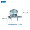 thumbnail image 2 of Unique Bargains 10Pack Mini Fuel Line Pipe Hose Clamp Clip, Adjustable 11-13mm, Zinc Plated, 2 of 5