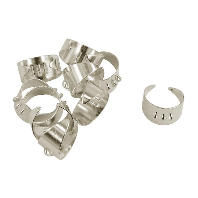 simhoa 10 Pcs Réglables 3 Boucles Base s Vierge Réglages Apprêts pour Fabrication de Bijoux Blanc K