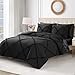 thumbnail image 3 of Juicy Couture Diamond Twin Comforter Set - Ruffle 2-Piece Machine Washable Reversible Bedding Comforter Set, Black, 3 of 4