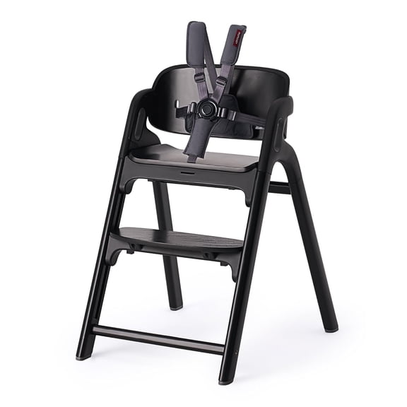 Momcozy DinerPal Convertible Wooden High Chair, 5-in-1 Feeding Chair with Food-Grade Tray, Baby Set with Removable Harness, Adjustable & Ergonomic for 6 Months to 140kg, Midnight Black