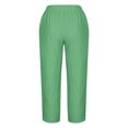 thumbnail image 5 of Timegard Plus Size Pants for Women Elastic Waist Solid Color Comfy Fall Casual Crop Pants with Pockets, 5 of 5