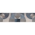 thumbnail image 1 of LaDole Rugs 3x5 ft Modern Premium Area Runner Rug | Geometric Small Carpet For Entry Way, Hallway, Home Office, Entrance Indoor Floor Décor | Blue Grey, 1 of 5