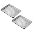 thumbnail image 1 of 1 Ensemble de Moules de Cuisson en Acier Inoxydable Plateau Rectangulaire Plateau de Rangement pour Aliments Assiettes d'Apéritif Fond Plat Moule de Cuisson Grille de Refroidissement Égouttoir pour Plats de Cuisson Fournitures de Cuisine Grille Ménagère Cuisson, 1 of 9