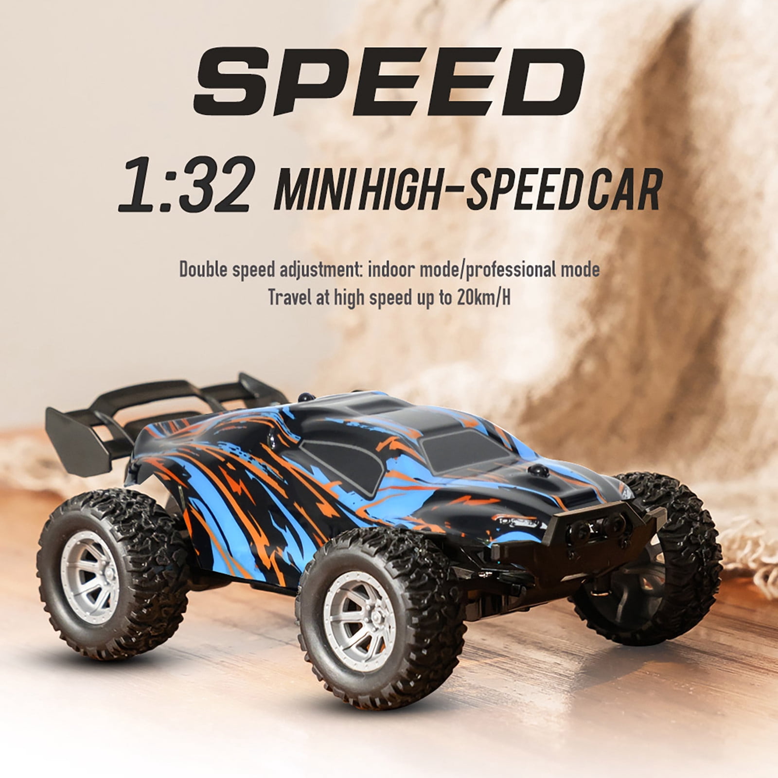 Mini 2.4G Racing RC Car 1/32 Scale, 20KM/H High 4WD Off-Road Drift Remote Control for Indoor Outdoor, TOUMENY S809 Rechargeable Hobby Vehicle for Adults