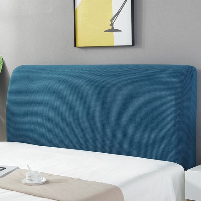 JWshufel Resilient Upholstered Headboard Slipcover with Embroideries Dust Protector Easy to Install Polyester and Spandex Bed Headboard Cover Suit 55 to 63 Inch Length Machine Washable