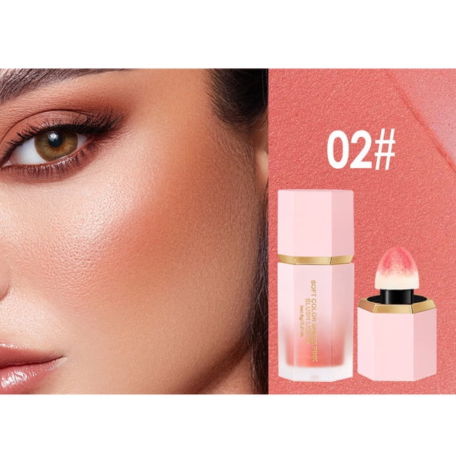 Liquid Blush for Cheeks, Rosy Multi-Use Face Rouge, 2-in-1 Cheek and Lip Tint with Soft Pad Applicator, Lightweight Hydrating Formula for Natural Flawless Finish, Sweat-Resistant Long-Wearing Texture