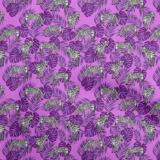 oneOone Cotton Poplin Purple Fabric Tropical Craft Projects Decor Fabric Printed By The Yard 56 Inch Wide