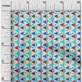thumbnail image 2 of oneOone Silk Tabby Aqua Blue Fabric Geometric Sewing Craft Projects Fabric Prints By Yard 42 Inch Wide, 2 of 4