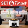 thumbnail image 2 of Gourmia 4.5 QT Programmable Slow Cooker, 5 Presets, Keep Warm, White, 2 of 5