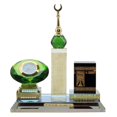 thumbnail image 3 of Muslim Crystal Miniature Islamic Building Handicraft Souvenir Muslim Crystal Miniature Islamic Ornaments Showpiece Desktop Decor Architecture Home Room Car, 3 of 6