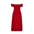 thumbnail image 3 of Women's Sexy Strapless Backless Dress - Deep V Neck, Ruffle Sleeves, Tie-Back Design, Solid Color Party Evening Dress, 3 of 4