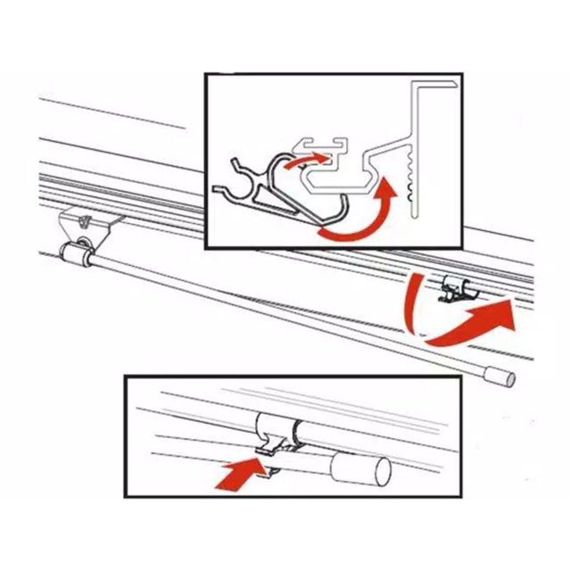 BAK Industries Clip de Support de Levage de Couverture de Tonnelle PARTS-351B0024 pour Tous les Modèles à Rabat; avec 2 Clips