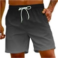 thumbnail image 2 of Meichang Mens Gradient Swim Trunks Summer 5 Inch Quick Drying Swimming Shorts Casual Elastic Waist Surfing Boardshorts Lightweight Drawstring Bathing Suits with Pockets Gray 5XL, 2 of 9